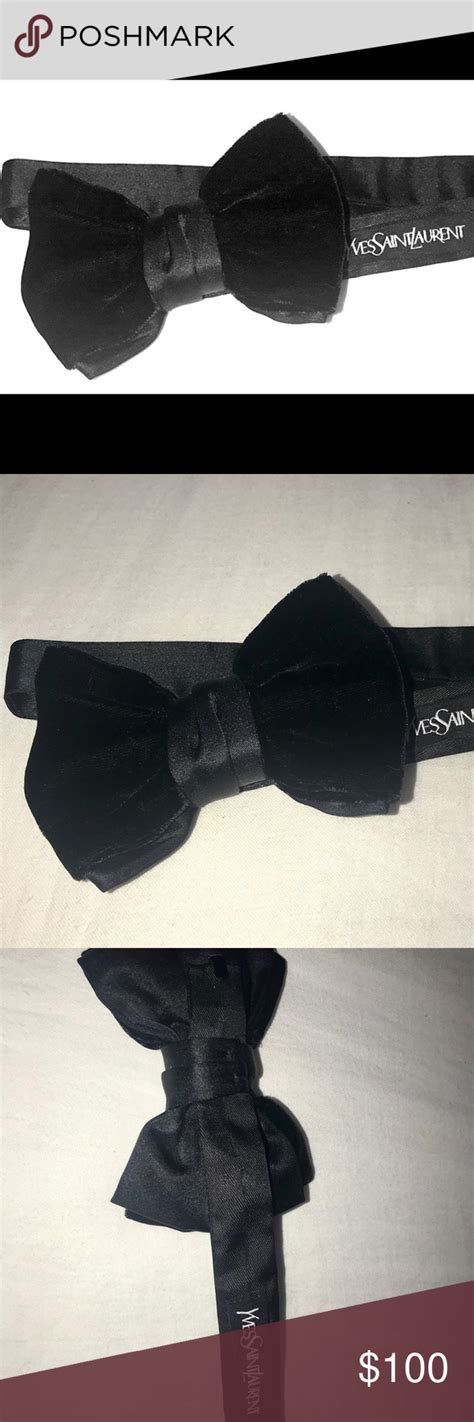 ysl tie vintage|YSL bow tie.